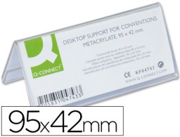 Identificador sobremesa Q-Connect metacrilato 95x42mm.